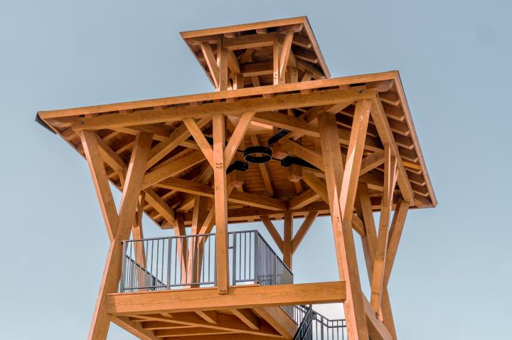 Wood observation tower