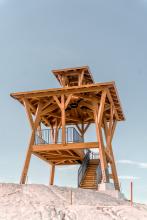 Wood observation tower